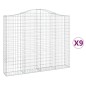 vidaXL Gabionen mit Hochbogen 9 Stk. 200x30x160/180cm Verzinktes Eisen vidaXL Gabionen mit Hochbogen 9 Stk. 200x30x160/180cm Verzinktes Eisen