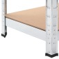vidaXL Regale mit 4 Böden 3 Stk. Silbern Stahl & Holzwerkstoff vidaXL Regale mit 4 Böden 3 Stk. Silbern Stahl & Holzwerkstoff