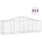 vidaXL Gabionen mit Hochbogen 13 Stk. 200x50x60/80 cm Verzinktes Eisen vidaXL Gabionen mit Hochbogen 13 Stk. 200x50x60/80 cm Verzinktes Eisen