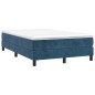 vidaXL Boxspringbett mit Matratze Dunkelblau 120x200 cm Samt vidaXL Boxspringbett mit Matratze Dunkelblau 120x200 cm Samt