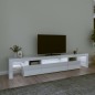 vidaXL TV-Schrank mit LED-Leuchten Hochglanz-Weiß 215x36,5x40 cm vidaXL TV-Schrank mit LED-Leuchten Hochglanz-Weiß 215x36,5x40 cm