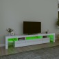 vidaXL TV-Schrank mit LED-Leuchten Hochglanz-Weiß 215x36,5x40 cm vidaXL TV-Schrank mit LED-Leuchten Hochglanz-Weiß 215x36,5x40 cm