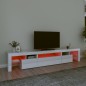 vidaXL TV-Schrank mit LED-Leuchten Hochglanz-Weiß 215x36,5x40 cm vidaXL TV-Schrank mit LED-Leuchten Hochglanz-Weiß 215x36,5x40 cm