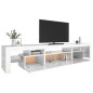 vidaXL TV-Schrank mit LED-Leuchten Hochglanz-Weiß 215x36,5x40 cm vidaXL TV-Schrank mit LED-Leuchten Hochglanz-Weiß 215x36,5x40 cm