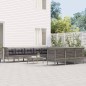 vidaXL 12-tlg. Garten-Lounge-Set mit Kissen Grau Poly Rattan vidaXL 12-tlg. Garten-Lounge-Set mit Kissen Grau Poly Rattan