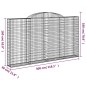 vidaXL Gabionen mit Hochbogen 6 Stk. 300x30x160/180cm Verzinktes Eisen vidaXL Gabionen mit Hochbogen 6 Stk. 300x30x160/180cm Verzinktes Eisen