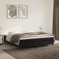 vidaXL Boxspringbett mit Matratze Schwarz 180x200 cm Samt vidaXL Boxspringbett mit Matratze Schwarz 180x200 cm Samt
