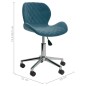 Esszimmerstühle 2 Stk. Drehbar Blau Samt Esszimmerstühle 2 Stk. Drehbar Blau Samt