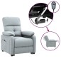 vidaXL Relaxsessel Elektrisch Hellgrau Stoff vidaXL Relaxsessel Elektrisch Hellgrau Stoff