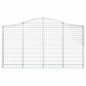 vidaXL Gabionen mit Hochbogen 7 Stk. 200x30x100/120cm Verzinktes Eisen vidaXL Gabionen mit Hochbogen 7 Stk. 200x30x100/120cm Verzinktes Eisen