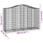 vidaXL Gabionen mit Hochbogen 2 Stk. 200x50x120/140cm Verzinktes Eisen vidaXL Gabionen mit Hochbogen 2 Stk. 200x50x120/140cm Verzinktes Eisen