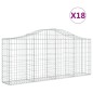 vidaXL Gabionen mit Hochbogen 18 Stk. 200x30x80/100cm Verzinktes Eisen vidaXL Gabionen mit Hochbogen 18 Stk. 200x30x80/100cm Verzinktes Eisen