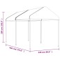 vidaXL Pavillon mit Dach Weiß 4,46x2,28x2,69 m Polyethylen vidaXL Pavillon mit Dach Weiß 4,46x2,28x2,69 m Polyethylen