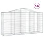 vidaXL Gabionen mit Hochbogen 30 Stk 200x50x100/120cm Verzinktes Eisen vidaXL Gabionen mit Hochbogen 30 Stk 200x50x100/120cm Verzinktes Eisen