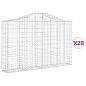 vidaXL Gabionen mit Hochbogen 20Stk. 200x30x120/140cm Verzinktes Eisen vidaXL Gabionen mit Hochbogen 20Stk. 200x30x120/140cm Verzinktes Eisen
