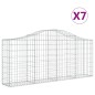 vidaXL Gabionen mit Hochbogen 7 Stk. 200x30x80/100 cm Verzinktes Eisen vidaXL Gabionen mit Hochbogen 7 Stk. 200x30x80/100 cm Verzinktes Eisen