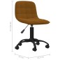 Esszimmerstühle 2 Stk. Drehbar Braun Samt Esszimmerstühle 2 Stk. Drehbar Braun Samt