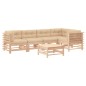 vidaXL 6-tlg. Garten-Lounge-Set mit Kissen Massivholz vidaXL 6-tlg. Garten-Lounge-Set mit Kissen Massivholz