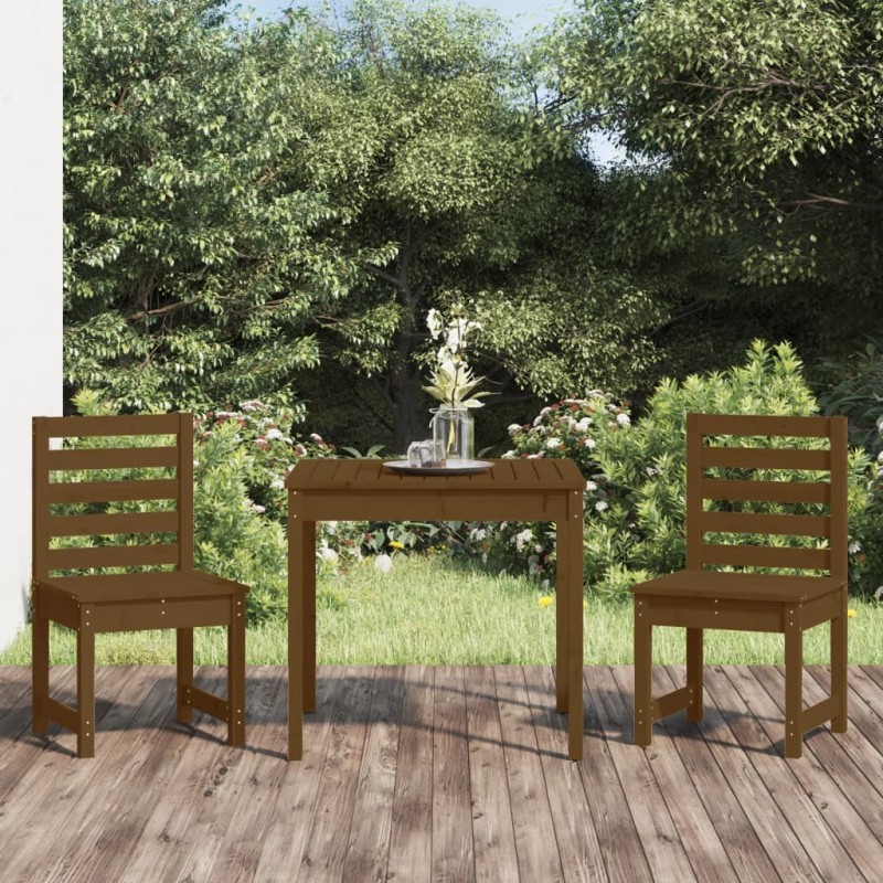 vidaXL 3-tlg. Garten-Bistro-Set Honigbraun Massivholz Kiefer vidaXL 3-tlg. Garten-Bistro-Set Honigbraun Massivholz Kiefer