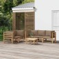 vidaXL 6-tlg. Garten-Lounge-Set mit Kissen Taupe Bambus vidaXL 6-tlg. Garten-Lounge-Set mit Kissen Taupe Bambus