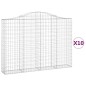 vidaXL Gabionen mit Hochbogen 10Stk. 200x30x140/160cm Verzinktes Eisen vidaXL Gabionen mit Hochbogen 10Stk. 200x30x140/160cm Verzinktes Eisen