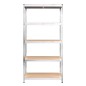 vidaXL Regale mit 5 Böden 2 Stk. Silbern Stahl & Holzwerkstoff vidaXL Regale mit 5 Böden 2 Stk. Silbern Stahl & Holzwerkstoff