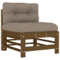 vidaXL 5-tlg. Garten-Lounge-Set mit Kissen Honigbraun Massivholz vidaXL 5-tlg. Garten-Lounge-Set mit Kissen Honigbraun Massivholz