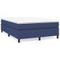 vidaXL Boxspringbett mit Matratze Blau 140x190 cm Stoff vidaXL Boxspringbett mit Matratze Blau 140x190 cm Stoff