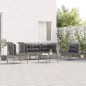 vidaXL 6-tlg. Garten-Lounge-Set mit Kissen Grau Poly Rattan vidaXL 6-tlg. Garten-Lounge-Set mit Kissen Grau Poly Rattan