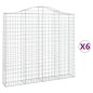 vidaXL Gabionen mit Hochbogen 6 Stk. 200x30x180/200cm Verzinktes Eisen vidaXL Gabionen mit Hochbogen 6 Stk. 200x30x180/200cm Verzinktes Eisen