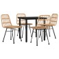 vidaXL 5-tlg. Garten-Essgruppe Poly Rattan vidaXL 5-tlg. Garten-Essgruppe Poly Rattan