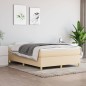 vidaXL Boxspringbett mit Matratze Creme 140x190 cm Stoff vidaXL Boxspringbett mit Matratze Creme 140x190 cm Stoff