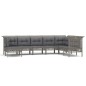 vidaXL 8-tlg. Garten-Lounge-Set mit Kissen Grau Poly Rattan vidaXL 8-tlg. Garten-Lounge-Set mit Kissen Grau Poly Rattan