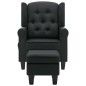 vidaXL Massagesessel mit Hocker Dunkelgrau Stoff vidaXL Massagesessel mit Hocker Dunkelgrau Stoff