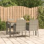 vidaXL 5-tlg. Garten-Essgruppe mit Kissen Grau Poly Rattan vidaXL 5-tlg. Garten-Essgruppe mit Kissen Grau Poly Rattan