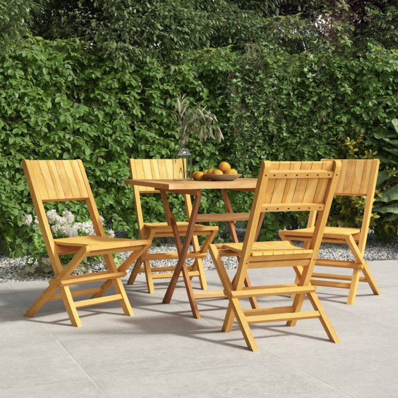 vidaXL Gartenstühle 4 Stk. Klappbar 47x61x90 cm Massivholz Teak vidaXL Gartenstühle 4 Stk. Klappbar 47x61x90 cm Massivholz Teak