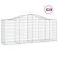 vidaXL Gabionen mit Hochbogen 20 Stk. 200x50x80/100cm Verzinktes Eisen vidaXL Gabionen mit Hochbogen 20 Stk. 200x50x80/100cm Verzinktes Eisen