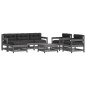 vidaXL 7-tlg. Garten-Lounge-Set mit Kissen Grau Massivholz vidaXL 7-tlg. Garten-Lounge-Set mit Kissen Grau Massivholz