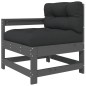 vidaXL 7-tlg. Garten-Lounge-Set mit Kissen Grau Massivholz vidaXL 7-tlg. Garten-Lounge-Set mit Kissen Grau Massivholz