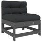 vidaXL 7-tlg. Garten-Lounge-Set mit Kissen Grau Massivholz vidaXL 7-tlg. Garten-Lounge-Set mit Kissen Grau Massivholz