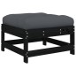vidaXL 8-tlg. Garten-Lounge-Set mit Kissen Schwarz Massivholz vidaXL 8-tlg. Garten-Lounge-Set mit Kissen Schwarz Massivholz
