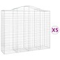 vidaXL Gabionen mit Hochbogen 5 Stk. 200x50x160/180cm Verzinktes Eisen vidaXL Gabionen mit Hochbogen 5 Stk. 200x50x160/180cm Verzinktes Eisen