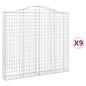 vidaXL Gabionen mit Hochbogen 9 Stk. 200x30x180/200cm Verzinktes Eisen vidaXL Gabionen mit Hochbogen 9 Stk. 200x30x180/200cm Verzinktes Eisen