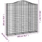 vidaXL Gabionen mit Hochbogen 9 Stk. 200x30x180/200cm Verzinktes Eisen vidaXL Gabionen mit Hochbogen 9 Stk. 200x30x180/200cm Verzinktes Eisen