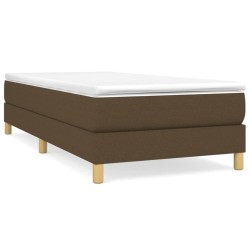 vidaXL Boxspringbett mit Matratze Dunkelbraun 80x200 cm Stoff