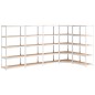 vidaXL Regale mit 5 Böden 5 Stk. Silbern Stahl & Holzwerkstoff vidaXL Regale mit 5 Böden 5 Stk. Silbern Stahl & Holzwerkstoff