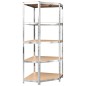 vidaXL Regale mit 5 Böden 5 Stk. Silbern Stahl & Holzwerkstoff vidaXL Regale mit 5 Böden 5 Stk. Silbern Stahl & Holzwerkstoff