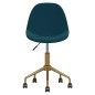Esszimmerstühle 2 Stk. Drehbar Blau Samt Esszimmerstühle 2 Stk. Drehbar Blau Samt