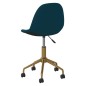 Esszimmerstühle 2 Stk. Drehbar Blau Samt Esszimmerstühle 2 Stk. Drehbar Blau Samt