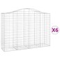 vidaXL Gabionen mit Hochbogen 6 Stk. 200x50x140/160cm Verzinktes Eisen vidaXL Gabionen mit Hochbogen 6 Stk. 200x50x140/160cm Verzinktes Eisen
